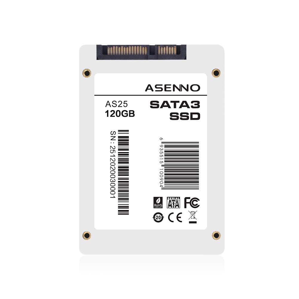 Amazon | ASENNO 120GB 128GB 2.5インチ SSD 内蔵ソリッド